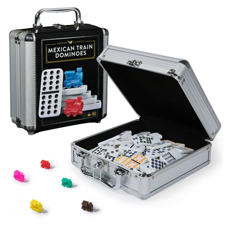 spin master games, cardinal classics, mexican train dominoes set, ages 8 and up