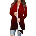thumbnail image 1 of EGNMCR Cardigan Cardigan Veste Décontractée à Manches Longues Dégradé Imprimé pour Femmes Women Coat, 1 of 6