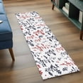 thumbnail image 3 of Runner Rug 2 x 6 Ft, Grey Red Botanical Washable Non-Slip Floor Mat for Kitchen Hallway/Entryway, Watercolor Spring Floral Summer Leaf Long Kitchen Runner Area Rugs for Living Room, Low-Profile, 3 of 8