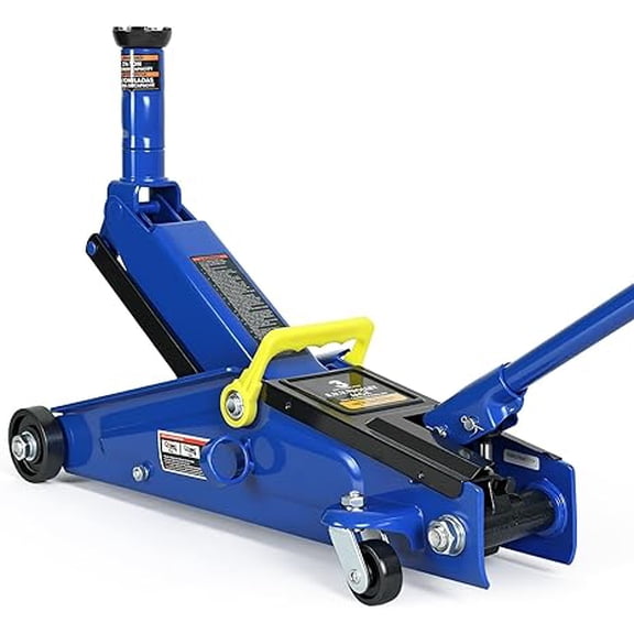 Jack Boss 3 Ton Hydraulic Floor Jack, 6000 LBS Capacity Car Jack, Lifting Range 5.8"-21" Portable Service Lift Jack for Cars, SUVs, Trucks, Blue