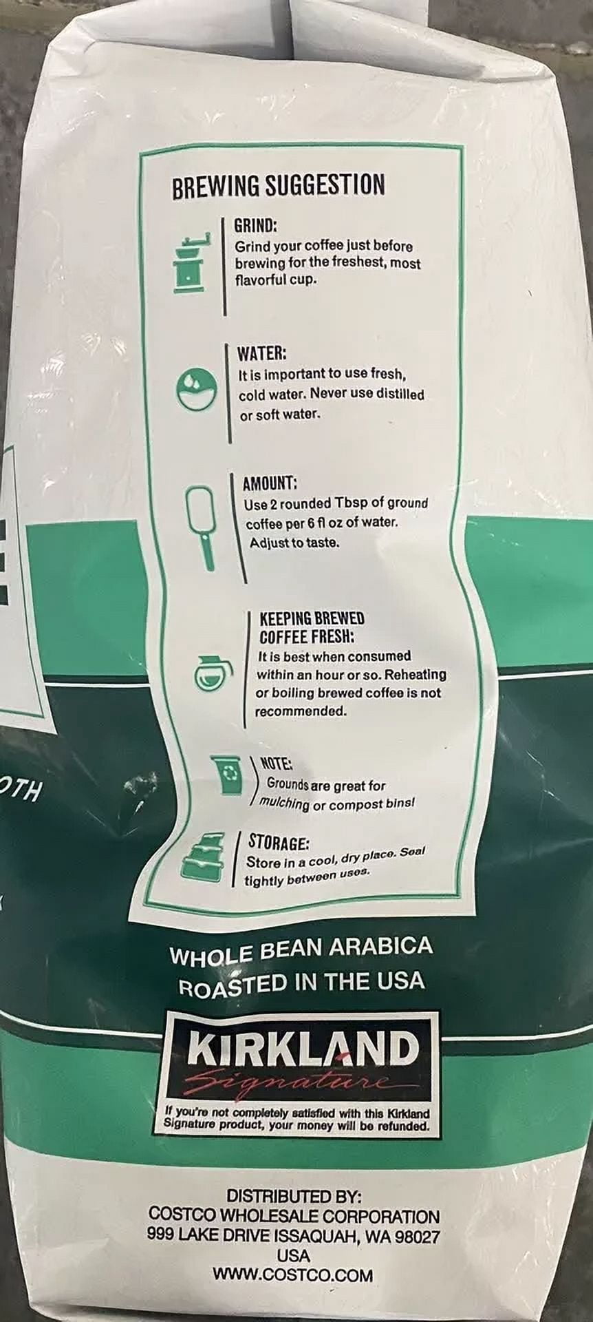 Signature House Blend Whole Bean MEDIUM ROAST Coffee 2.5 Lb Bag