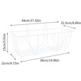 thumbnail image 1 of Balcony Patio Railing Shelf Plant Pots Holder Iron Hanging Shelf Basket With Hooks, 1 of 5