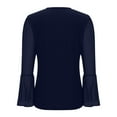 thumbnail image 6 of BLVB Womens 3/4 Sleeve Sparkle Mesh Top Blouses Casual Shirts Crewneck Glitter Night out Tops for Elegant Evening, 6 of 7