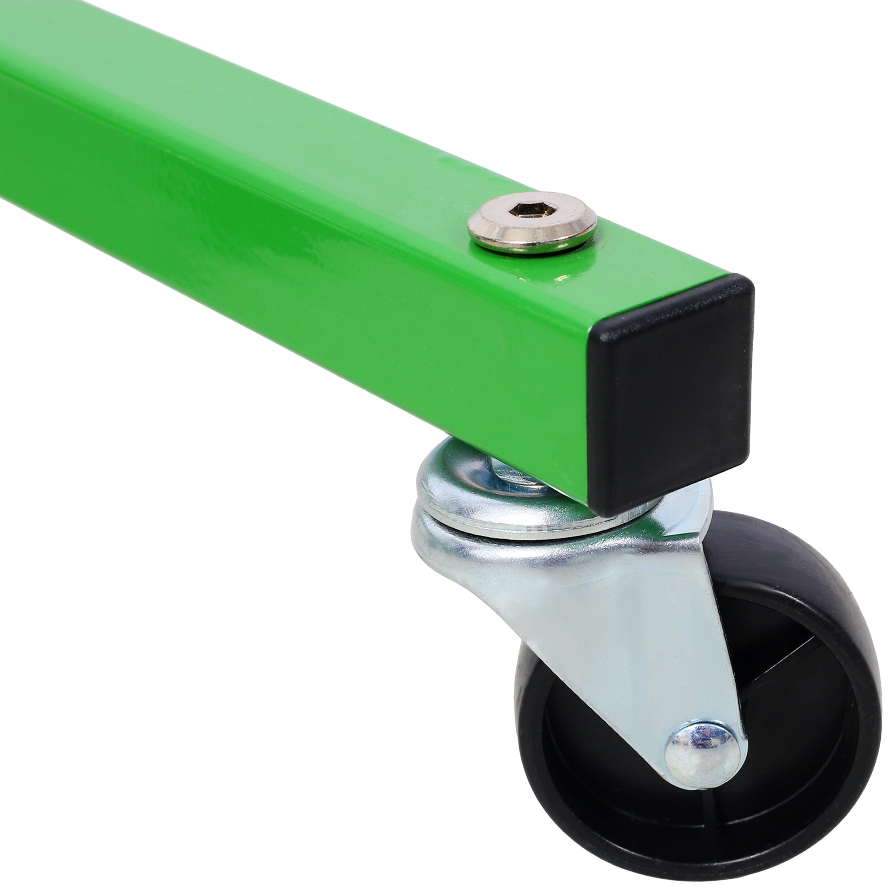 Steel Tire Storage Stand with Wheels, Green, 275 lb Capacity