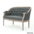 thumbnail image 2 of Noble House Sarahbella Fabric Loveseat with Nailhead, Dark Gray, 2 of 13