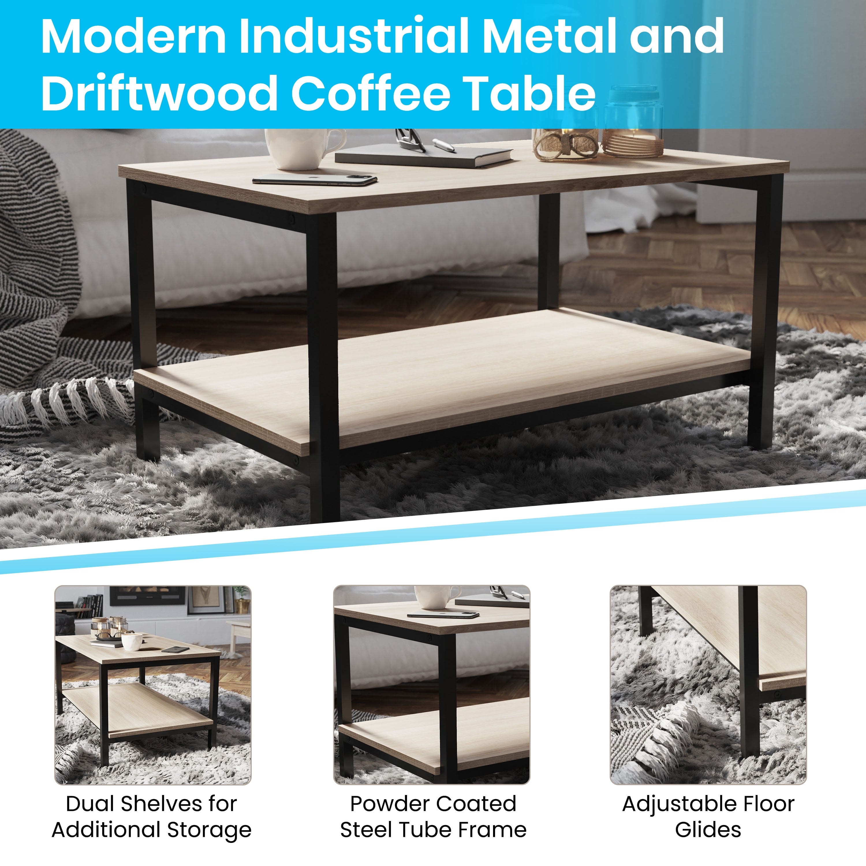 Flash Furniture Emerson Collection Modern Coffee Table