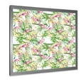 thumbnail image 2 of Designart 'Yellow Flowers, Tropical Foliage With Flamingo II' Modern Framed Art Print, 2 of 4