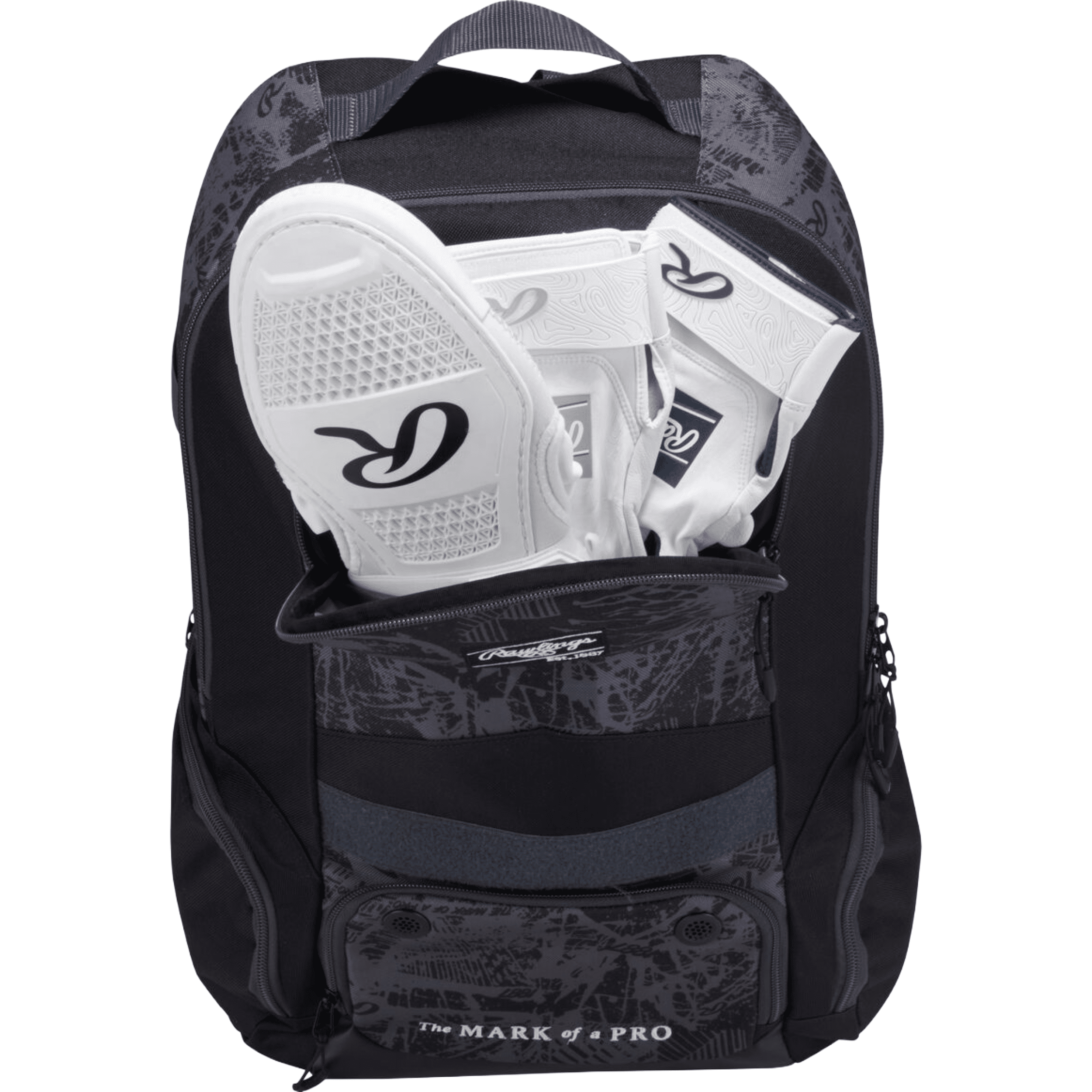 Rawlings Gamer Series Baseball Backpack | Bat & Gear Bag | Black