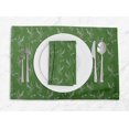 thumbnail image 1 of S4Sassy Green Lavender Leaves Washable Placemats & Napkins Table Decor Dining Mats, 1 of 3