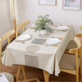 thumbnail image 4 of Rectangular Waterproof PVC Table Cloth, Plastic Table Cloth 140 x 220CM Stain and Oil Proof, Beige Table Cloth for Kitchen Cafe Dining Table, 4 of 4