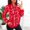 Red, variant on Tejiojio Coats Plus Size Clearance Women Bomber Jacket Thin Summer Top Transitioned Coat Zip StandUp Collar Outwear