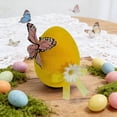 thumbnail image 3 of Yellow Large Flocked Foam Easter Egg Decoration 6X4 Inch For Home Shop Window Party Table Centerpiece Spring Festive Holiday Display, 3 of 6
