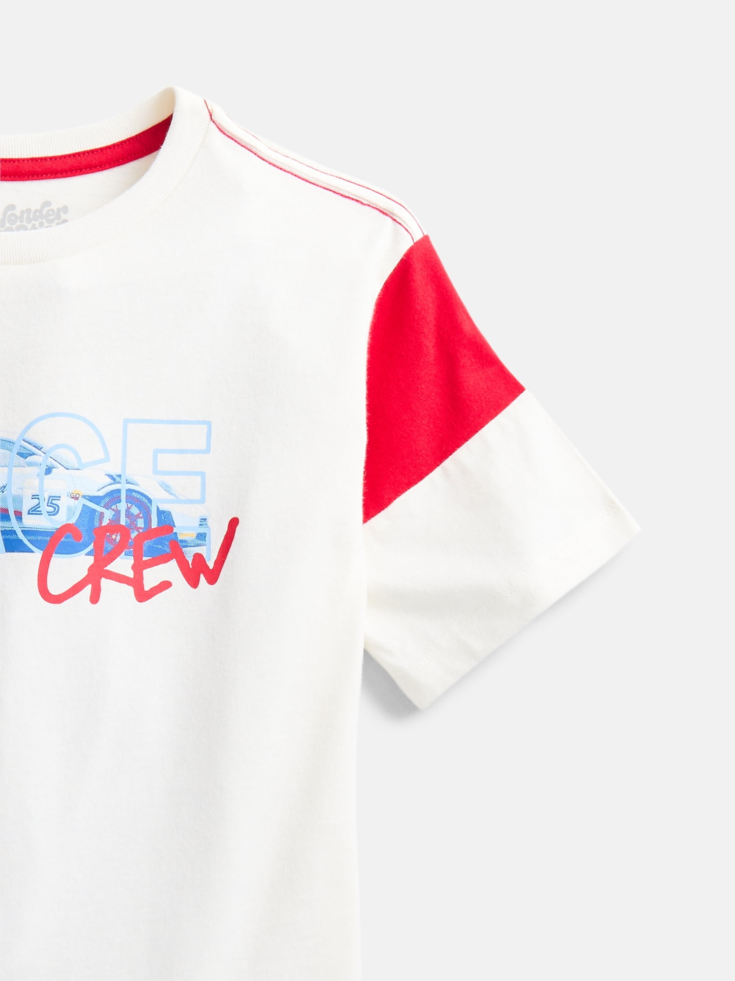 Wonder Nation Little Boys Colorblock Graphic Tee with Short Sleeves, Sizes 4-10