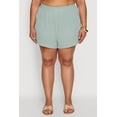thumbnail image 3 of Womens Plus Size Airy Elastic Waist Shorts, 3 of 4