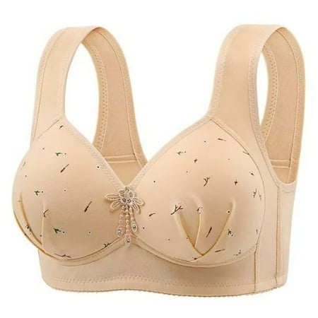 Popular Picks  Breathable Thin Cup Bra  No Rims  Adjustable Side-closed  Auxiliary Breast Support  Comfortable Underwear  for Women  Everyday Wear  Sexy Sports Bra | Beige 36  Sopatenor