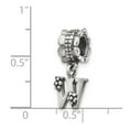 thumbnail image 2 of Fancy Bead White Sterling Silver W Alphabet & Numbers 18.18 mm 8.18, 2 of 2