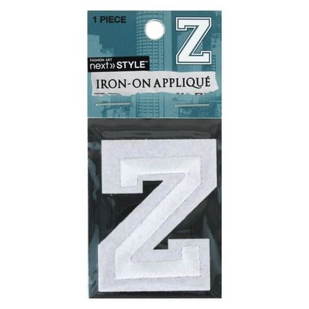 Next Style Single Embroidery Letter, "Z", White