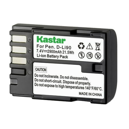 Kastar D-Li90 Battery 1-Pack Replacement for Pentax K-1, K-01, K-3, K-3 II, Pentax K-3 Mark III, K-5 K5, K-5 II, K-5 IIs, K-7 K7, Pentax 645D, 645Z IR, K-01, K-1, K-3 II, K-5 II, K-7 II DSLR Camera