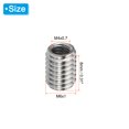 thumbnail image 2 of Unique Bargains Adaptateurs Filetage Manchon Réducteur Écrou M6x1.0 Mâle à M4x0.7 Femelle pour Réparer Insert Écrou Vis Réducteur 8mm 20 Pcs, 2 of 5