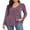 Fushia, variant on Casual Tunic Tops for women, CRAYNER Casual Loose Fit V-Neck T Shirt with Pocket Long Sleeve Fall Winter Blouses, L