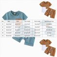 thumbnail image 3 of xaweyi Toddler Boys Clothes 3T Toddler Boys Summer 2PCS Outfits Letter Print Short Sleeve Shirt Top Shorts Set for 18-24 Months 2t 3t 4t 5t 6t Children's Day Gift 2PCS Set, 3 of 7