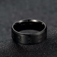 thumbnail image 4 of 8mm Titanium Steel Black Brushed Anniversary Band Men's Religious Ring Size 7-11, 4 of 8
