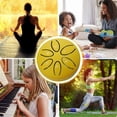 thumbnail image 4 of Rain Drum for Outside, Steel Tongue Drum 6 Notes 3 Inches Chakra Tank Drum Steel Percussion Padded Mallets, 4 of 5