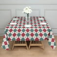 thumbnail image 3 of Christmas Square Tablecloth 42x42 Inch – Waterproof Polyester Printed Table Cover, Wrinkle Resistant & Washable for Kitchen Dining Picnic Party Decor, Single-v4-15, White, 3 of 6