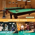 thumbnail image 5 of Pool Stick Holder Floor Stand - Round Billiard Cue Rack Pool Table Accessories Holds 8 Pool Cues, Wooden Freestanding Pool Cue Rack Billiards Table Stand for Game Room Billiard Room Decor(Black), 5 of 7