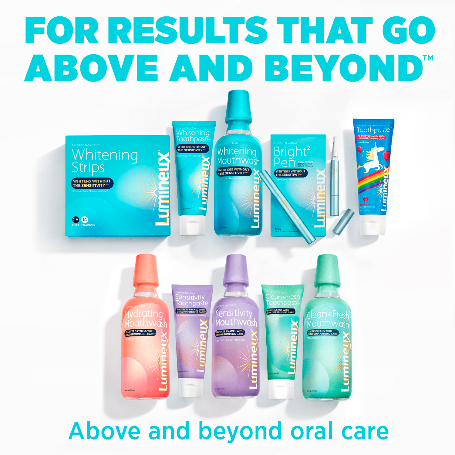 (2 pack) Lumineux Mouthwash for People with Sensitive Teeth, Fluoride Free & Mineral Rich, 16 oz