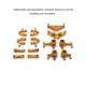 thumbnail image 5 of Bewildely Juego de copas de buje de dirección de torre de choque de brazo para 1/28 Wltoys K969 accesorios de actualización de aleación de Kits de construcción modelo Oro, 5 of 6