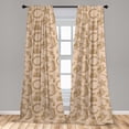 thumbnail image 5 of Ambesonne Western Curtains, Money Revolver and Dots, Pair of 28"x84", Tan Brown, 5 of 5