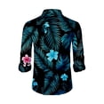 thumbnail image 4 of Kixjoy Hawaiian Shirt for Men Oversized Long Sleeve Button Down Shirts Stretch Beach Collared Loose Fit Shirts Lightweight Summer Casual Shirts for Men, Sky Blue M, 4 of 4