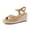 Tan, variant on Prego Espadrille Wedge Sandals for Women, Crisscross Open Toe Wedge Heels with Adjustable Ankle Strap