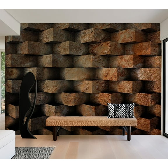 Tiptophomedecor Background & Patterns Wallpaper Wall Mural - Stacked Bricks