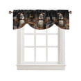 thumbnail image 2 of Christmas Oil Painting Gift Penguin Window Curtain for Living Room Christmas Kitchen Cabinet Tie-up Valance Curtain Rod Pocket, 2 of 6