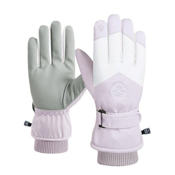 Wartleves Guantes de esquí de invierno impermeables para snowboard y nieve, guantes térmicos, guantes para hombres y mujeres.