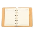 thumbnail image 4 of 6 Ring Binder Cover, 2 Pack A7 Leather Notebook Binder Mini Refillable Loose Leaf Personal Planner with 50 Sheets Line Paper, Green/Brown, 4 of 6