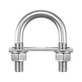 thumbnail image 1 of Unique Bargains Rond U-Bolts 2 Ensembles 45mm (1.77 ') Largeur Intérieure 78mm Longueur M12 304 Acier Inoxydable avec Rondelles d'Écrous et Plaques, 1 of 5