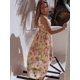 thumbnail image 3 of Vestido largo de fiesta fluido con estampado floral dividido con botones para mujer Multicolor WD.WDQZL Ropa, 3 of 4