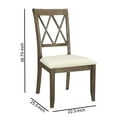 thumbnail image 5 of ACME Claudia Side Chair in Beige Linen & Salvage Brown, 5 of 5