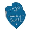 thumbnail image 1 of Inkdotpot Étiquette de Mariage en Papier Argenté Véritable "Love Is Sweet" 50 Pcs, 1 of 6