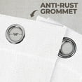 thumbnail image 3 of Superior Linen Blackout Curtains Set of 2, Grommet Header Curtain Panel Pair, Snow White, 42"W x 63"L, 3 of 8