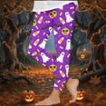 thumbnail image 2 of Girls Halloween Leggings Cute Pumpkin/Ghost/Bats Graphic Printed Soft Stretchy Jeggings Pants Holiday Outfits (4 Years, Style #H), 2 of 7