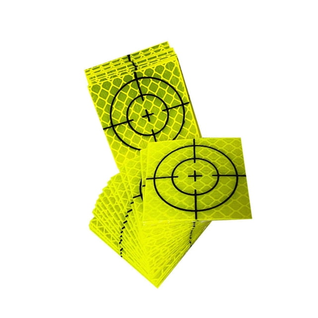 Yingyy 100Pcs Reflective Tape Target Reflector Total Station Target Sheets for Tunnel Engineering 6cmx6cm