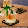 thumbnail image 3 of 3drose, Elegant Faux Gold and Wood Grain Monogram Letter B, Set of 4 Coasters - Soft, 3 of 7