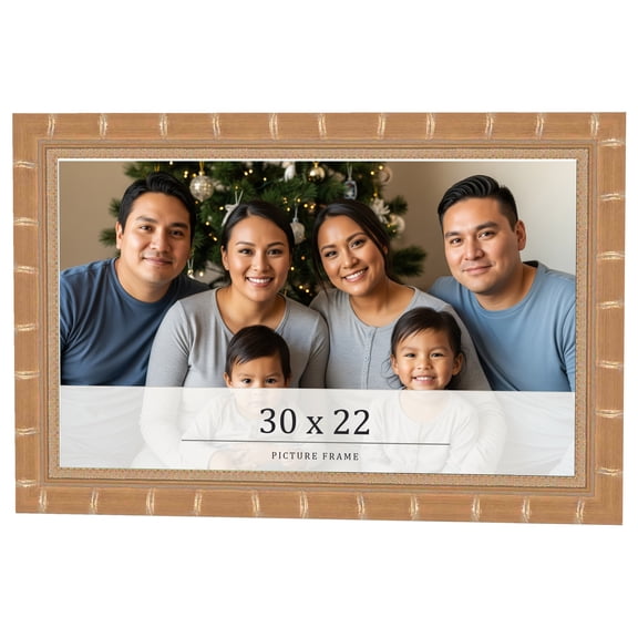 30x22 Frame Gold Real Wood Picture Frame Width 1.5 inches | Interior Frame Depth 0.5 inches |