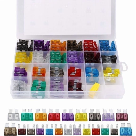 Mini Car Fuse Assortment Kit 2A-40A with Pincer Storage Box 242pcs - Compatible with Most Vehicles