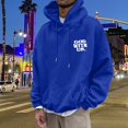 thumbnail image 3 of MHFRRA Sudadera con Capucha Estampada para Uso Diario Sudadera Informal para Mayor Comodidad y Estilo En Actividades Deportivas y de Ocio Azul, 3 of 5