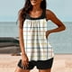 thumbnail image 4 of Traje de baño de dos piezas para mujer, trajes de baño para mujer, traje de baño de dos piezas con espalda de tirantes y estampado conservador para mujer, vestido de baño para mujer, 4 of 6